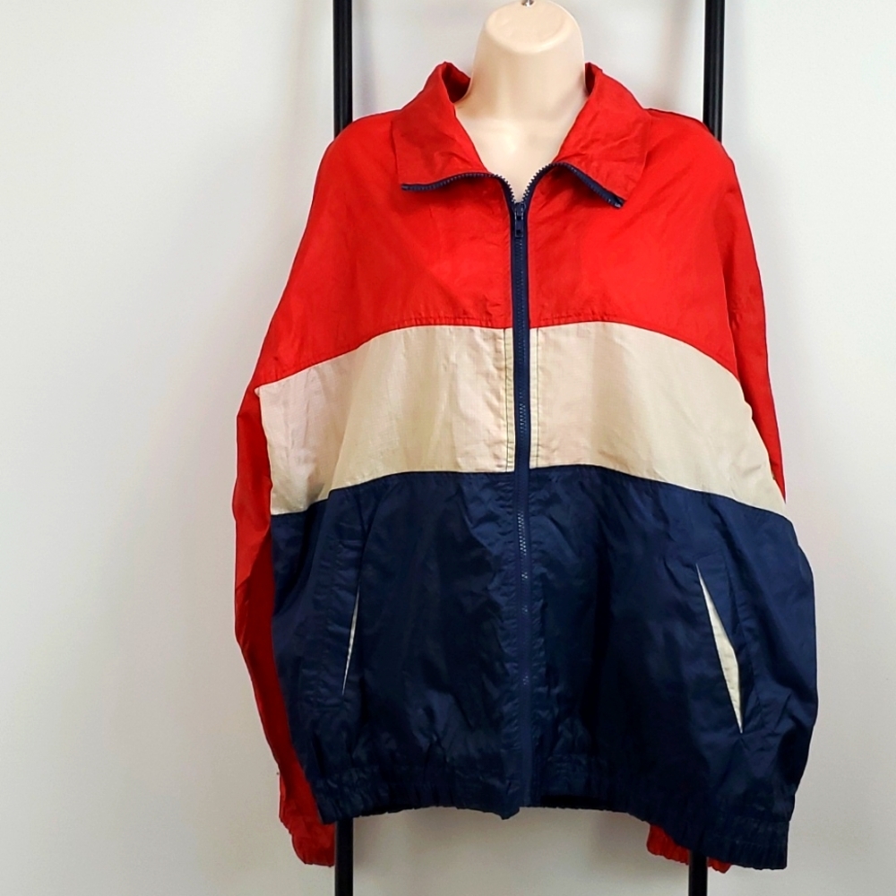Vintage Turnburry Classics colorful windbreaker jacket men size XL